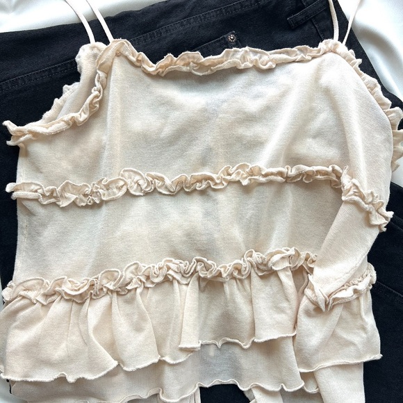 Zara Front Tie Ruffle Tank Top ✨🤍 - Picture 3 of 3